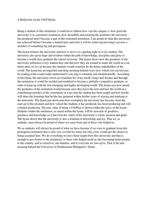 usep hymn lyrics|Student Pledge .